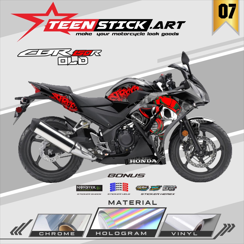 STRIPING HONDA CBR K45 - STRIPING HOLOGRAM HONDA CBR K45 2014-2016 TENGKORAK