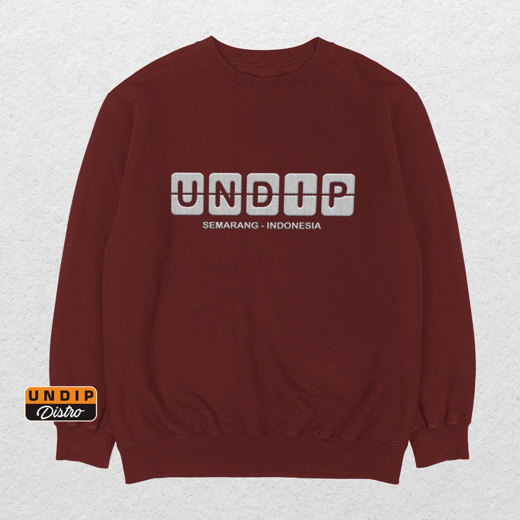 Sweater Crewneck UNDIP Universitas Diponegoro Block Style