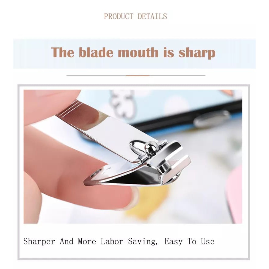 free boxperalatan menicure 7in1 mini stainless stell alat gunting kuku portable tools set karakter