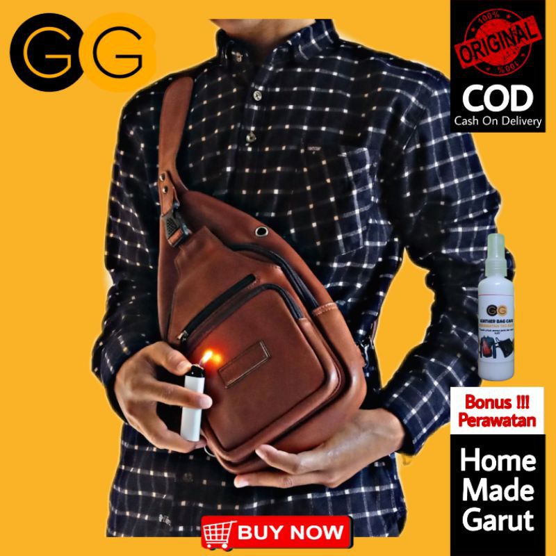 TAS KULIT ASLI GARUT TAS SLEMPANG KULIT TAS SELEMPANG TASPRIA TAS PRIA TAS KULIT GARUT TAS KEREN