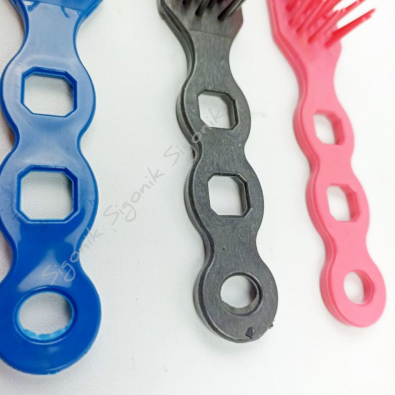 1 pcs Sisir Sikat Rambut Gagang Brush Panjang Plastik Souvenir Aksesoris Salon Pangkas Potong Murah Sigonik