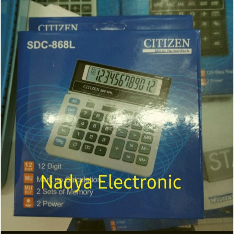 

KALKULATOR CALCULATOR CITIZEN SDC-868L 12 DIGIT GRADE ORI
