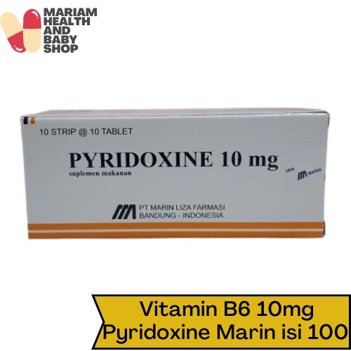 Vitamin B6 10mg Pyridoxine Marin isi 100 tablet