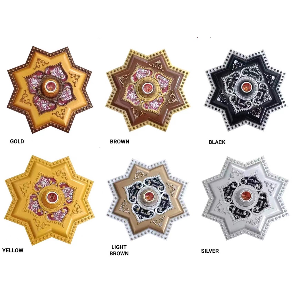 Ornamen Plafon PVC / Pitting Lampu clasik / Dudukan Lampu plafon PVC