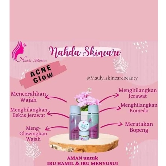 Nahda Skincare  Paket Glow Acne &amp; Paket  GlowNormal