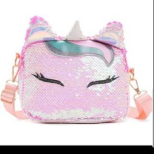 Tas unicorn Sequin model slempang import Berkualitas