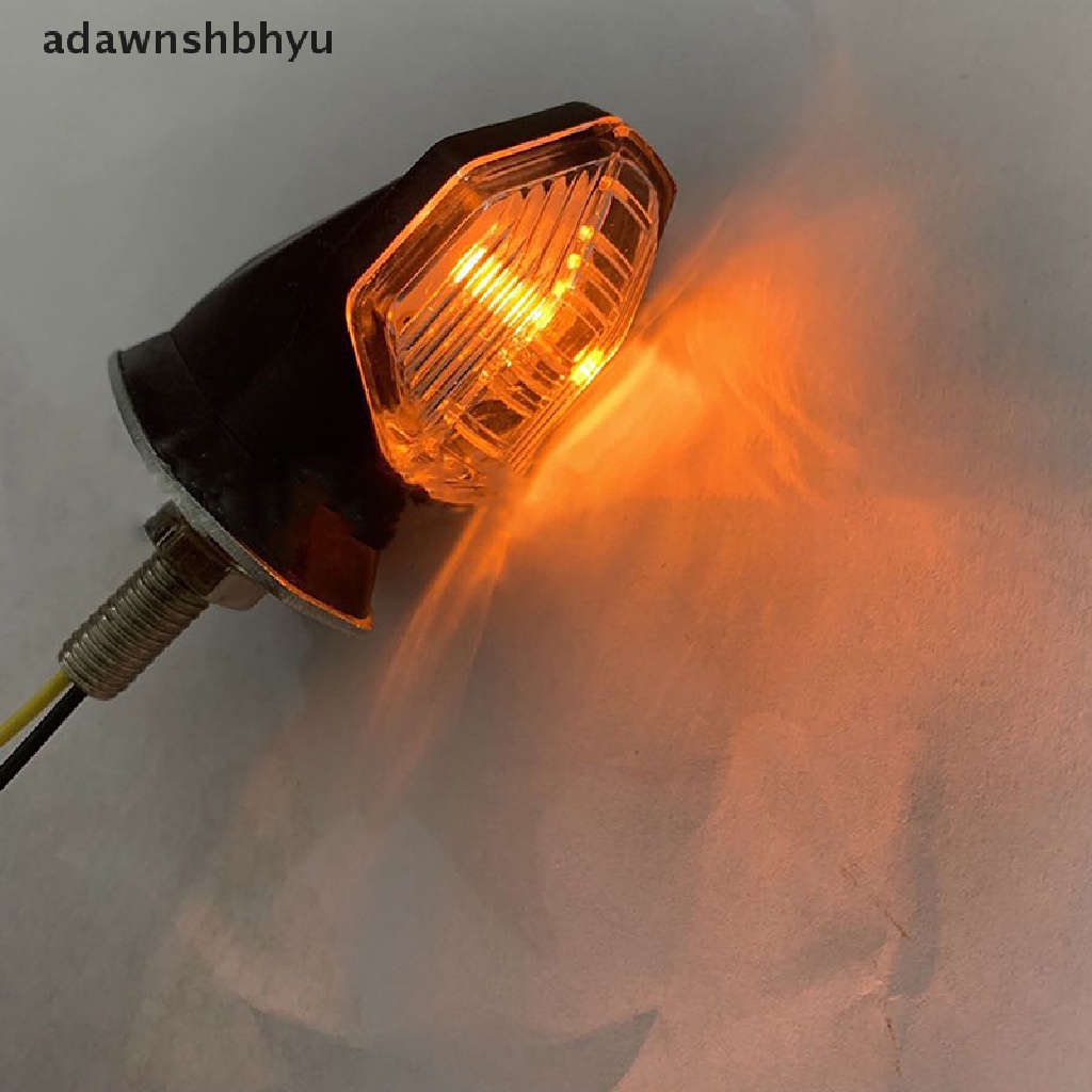 Adawnshbhyu 2x Universal Motor 1LED Amber Turn Bike Indikator Sinyal Lampu Blinker