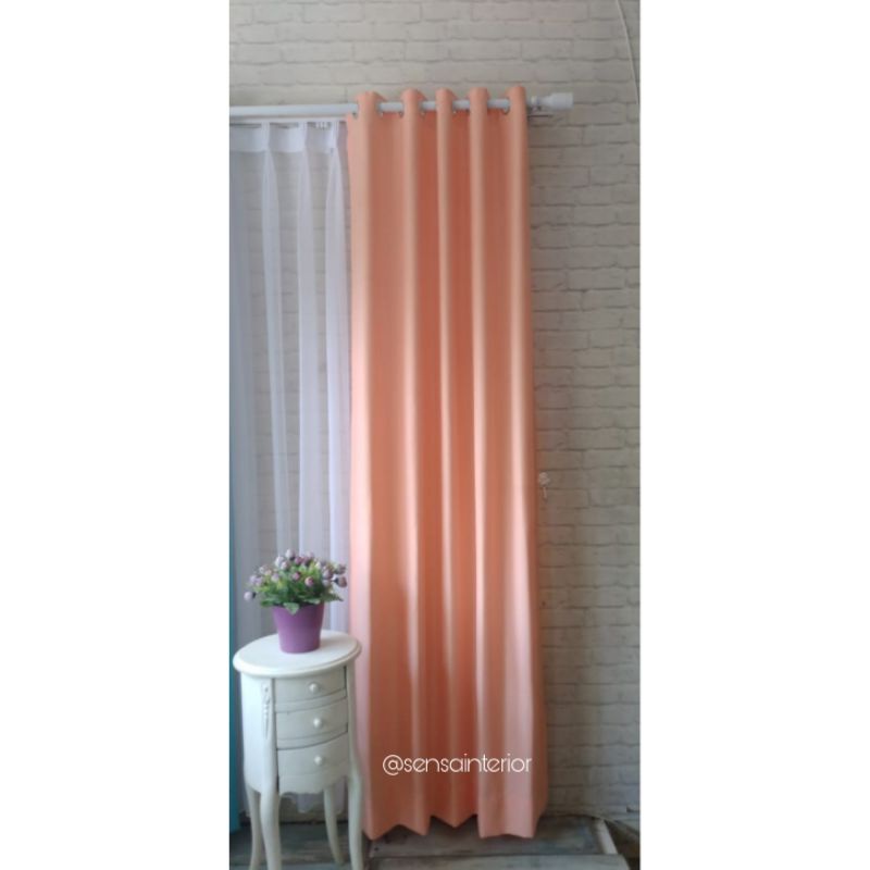 Gorden Blackout Impor Polos Peach 220x112 FREE KONSULTASI G0009