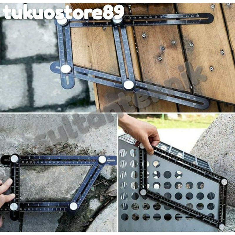 

penggaris keramik 6 sudut / penggaris multi angle square / penggaris lipat 6 sudut / Penggaris Keramik Multifungsi
