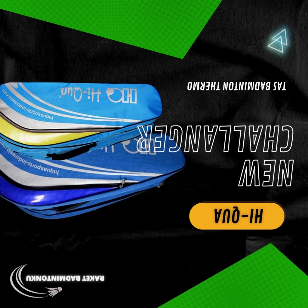 Hi-Qua NEW CHALLENGER ORIGINAL HiQua Super Jumbo 2R THERMO - Tas Raket Badminton