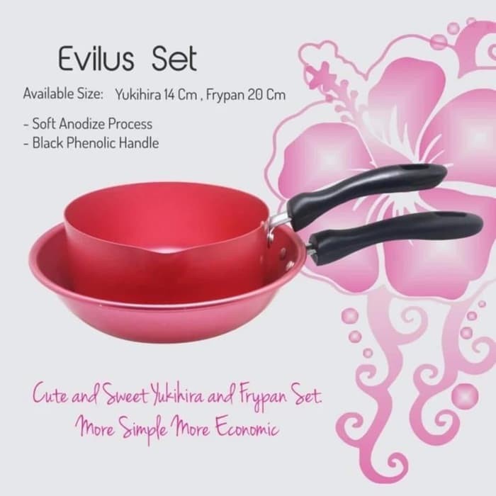 Wajan Anti Lengket Anti Gores Maspion Wajan dan Panci Susu Evilus Set isi 2 pcs M6O8 Gratis Ongkir A