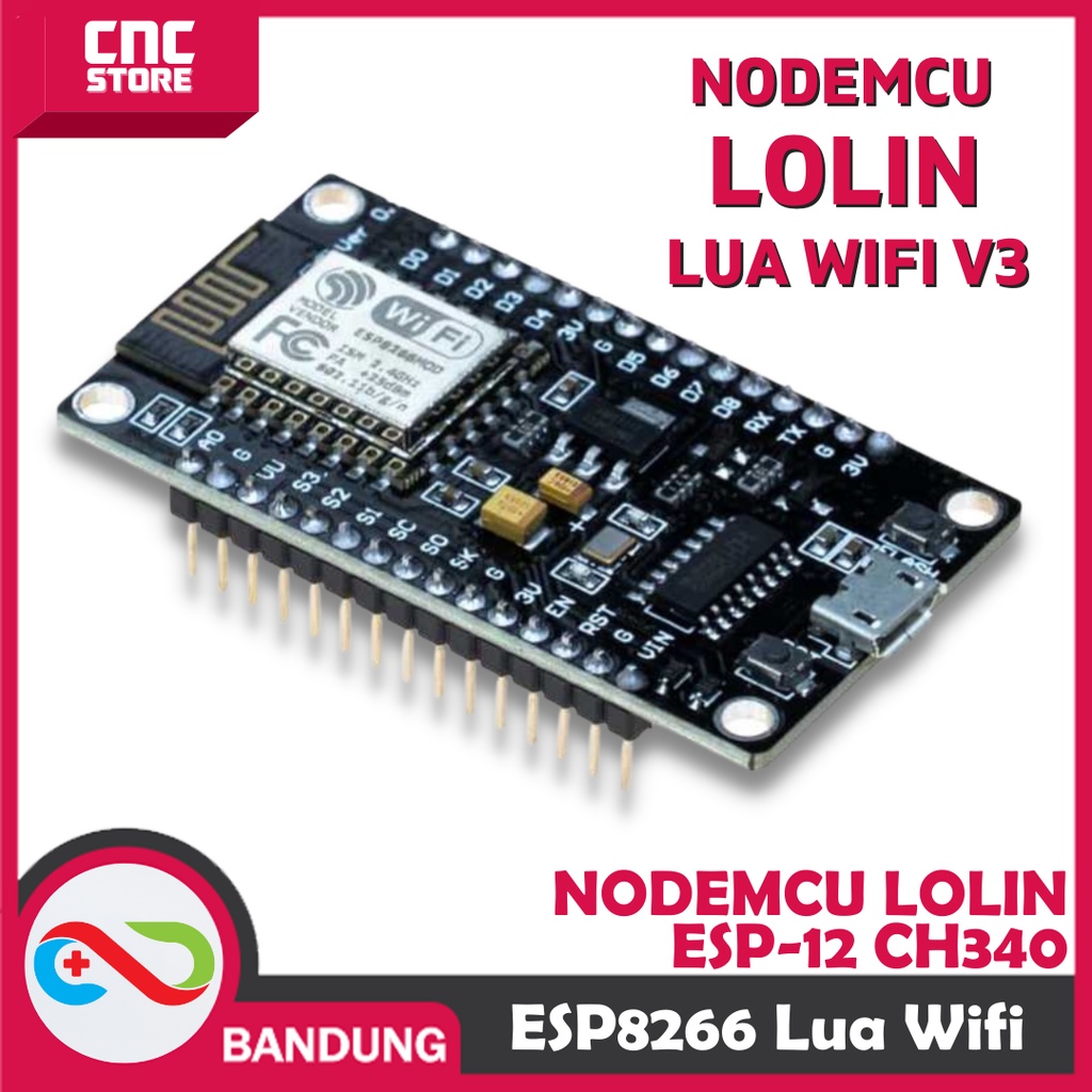 NODEMCU LUA WIFI V3 4MB 32MBITS CH340 FLASH ESP8266 ESP12 BOARD