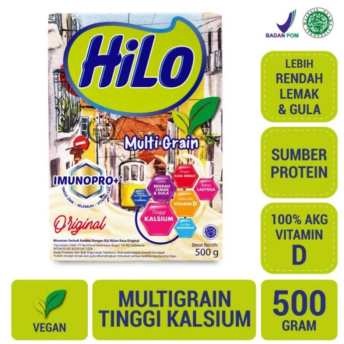 

(BISA COD) HiLo Multigrain Original 500gr - Susu Bebas Laktosa TERJAMIN Kode 710