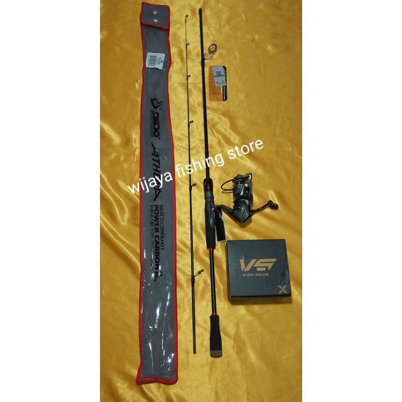 set joran dan reel spinning daido athena 180 dan versus terminator 1000