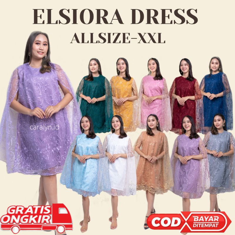 DRESS KONDANGAN WANITA DRESS BRUKAT ELSIORA