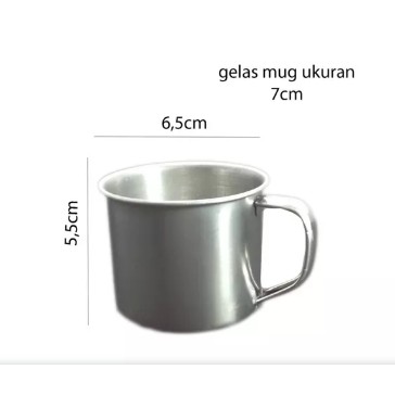 Gelas Mug Stainless 7 Cm Serbaguna