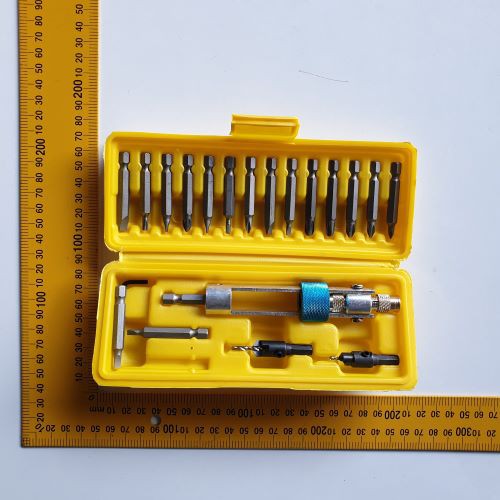 SOLID SET 20 pcs Mata Bor Obeng Drill Screwdriver Bolak Balik Sekrup