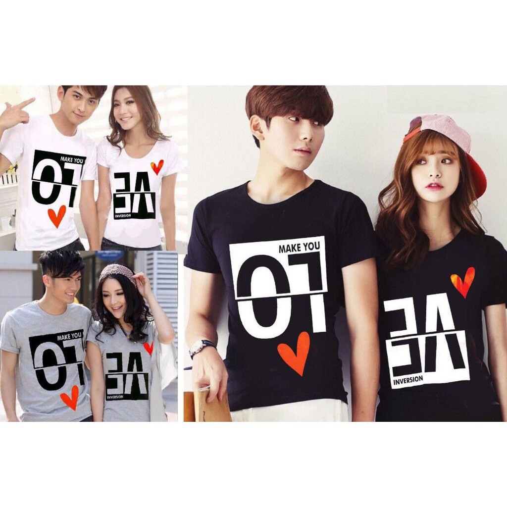 Kaos Couple / Kaos Couple / Baju Couple / Baju Pasangan Love Inversion