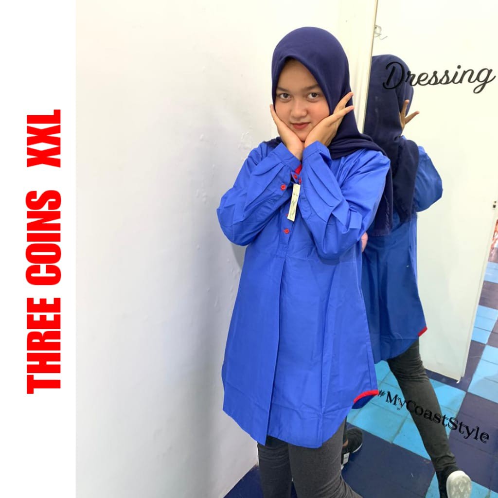 tunik ori three coins biru