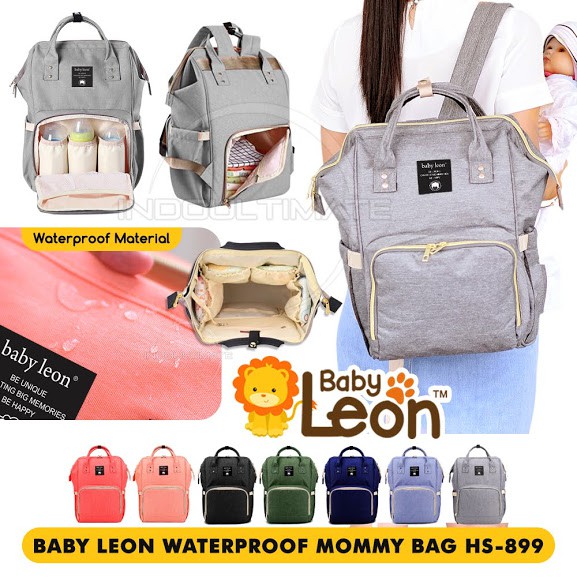 BABY LEON Tas Bayi Popok Diaper / Tas Backpack Diapers Susu Perlengkapan Baby HS-899