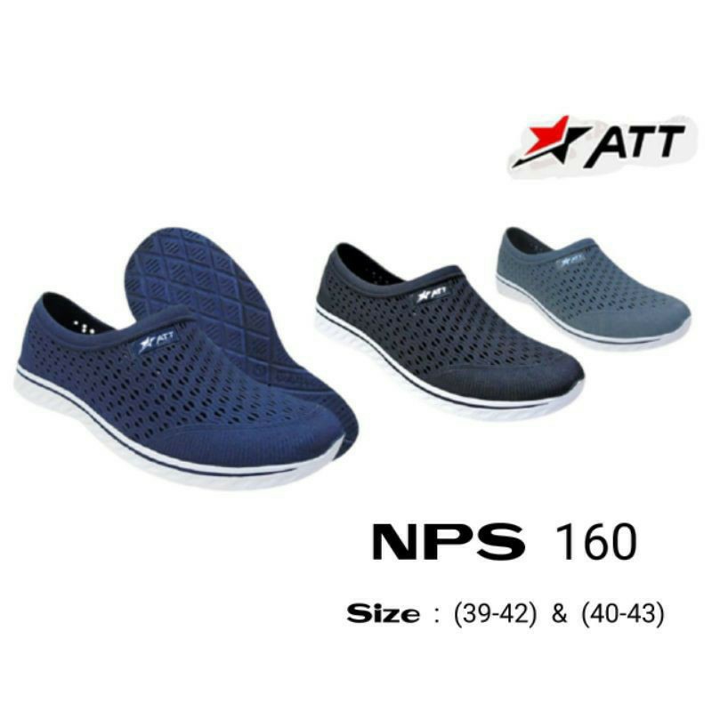 gof ATT NPS 160 SEPATU KARET SLIP ON Sepatu Cowok Casual Anti Air Empuk Tidak Lecet Ringan