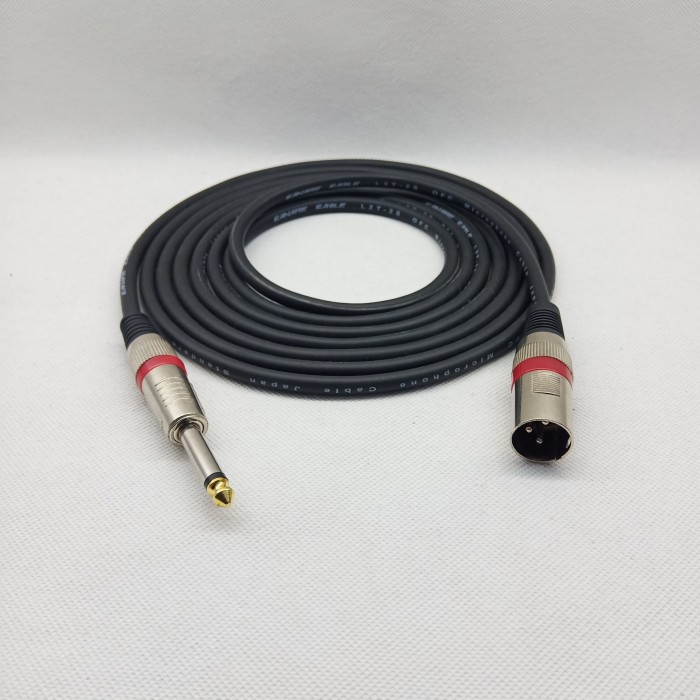 promo murah kabel mic XLR male 3 pin to jack akai mono 6.5mm 2m