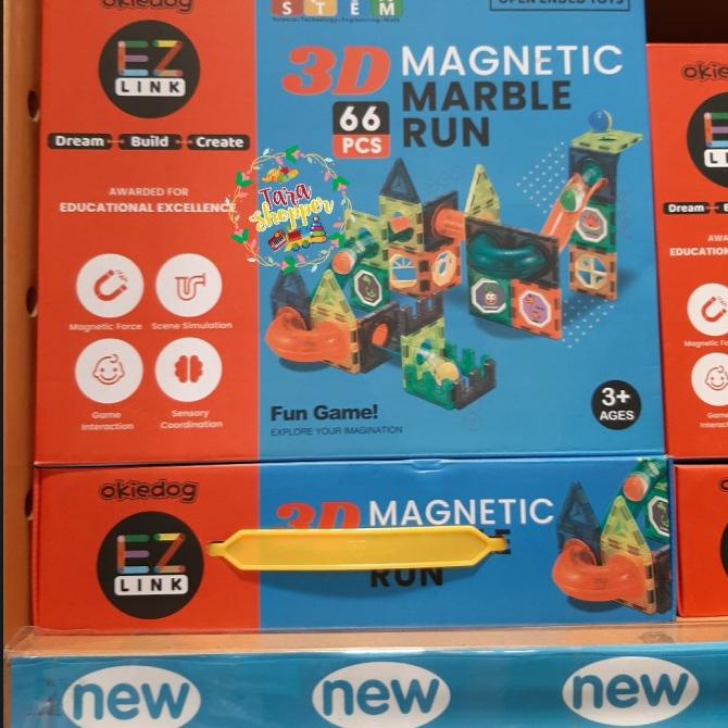 Promo Okiedog Ezlink 3D Magnetic Marble Run / Puzzle Magnetic