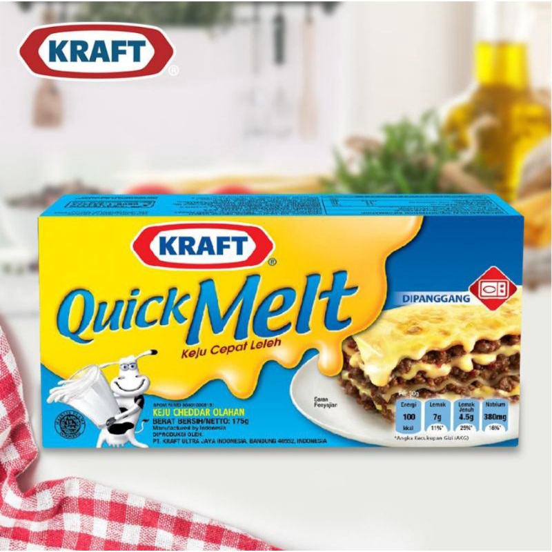 Keju KRAFT QUICK MELT 165gr - KRAFT QUICK MELT 165gr / QUICKMELT 165 GR KEJU CEPAT LELEH