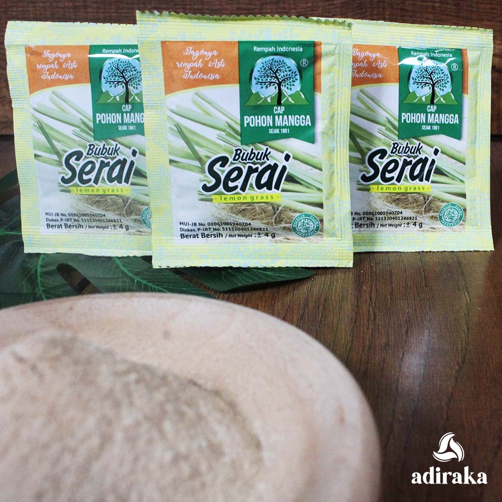 

Bubuk SERAI (1 RENCENG) Bumbu Lemon Grass Instan Cap Pohon Mangga - POMANG