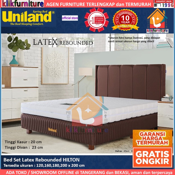 Bed Set Latex Rebounded HILTON Uniland Springbed
