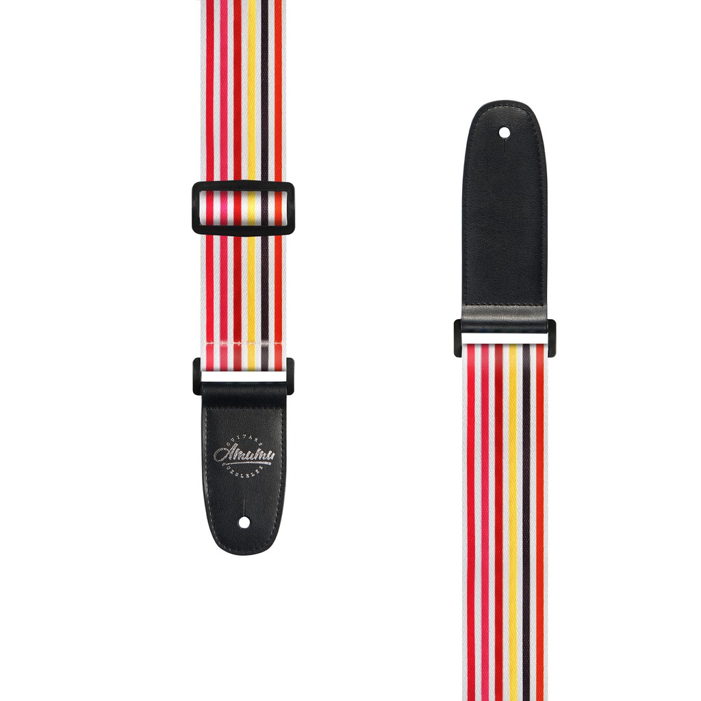 Amumu PC07P Strap Gitar motif Color Stripe Pink