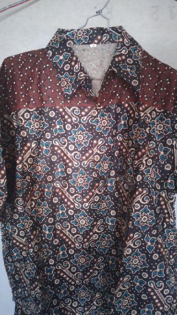 Hem Pendek Pria Couple Bloes Batik Cwek