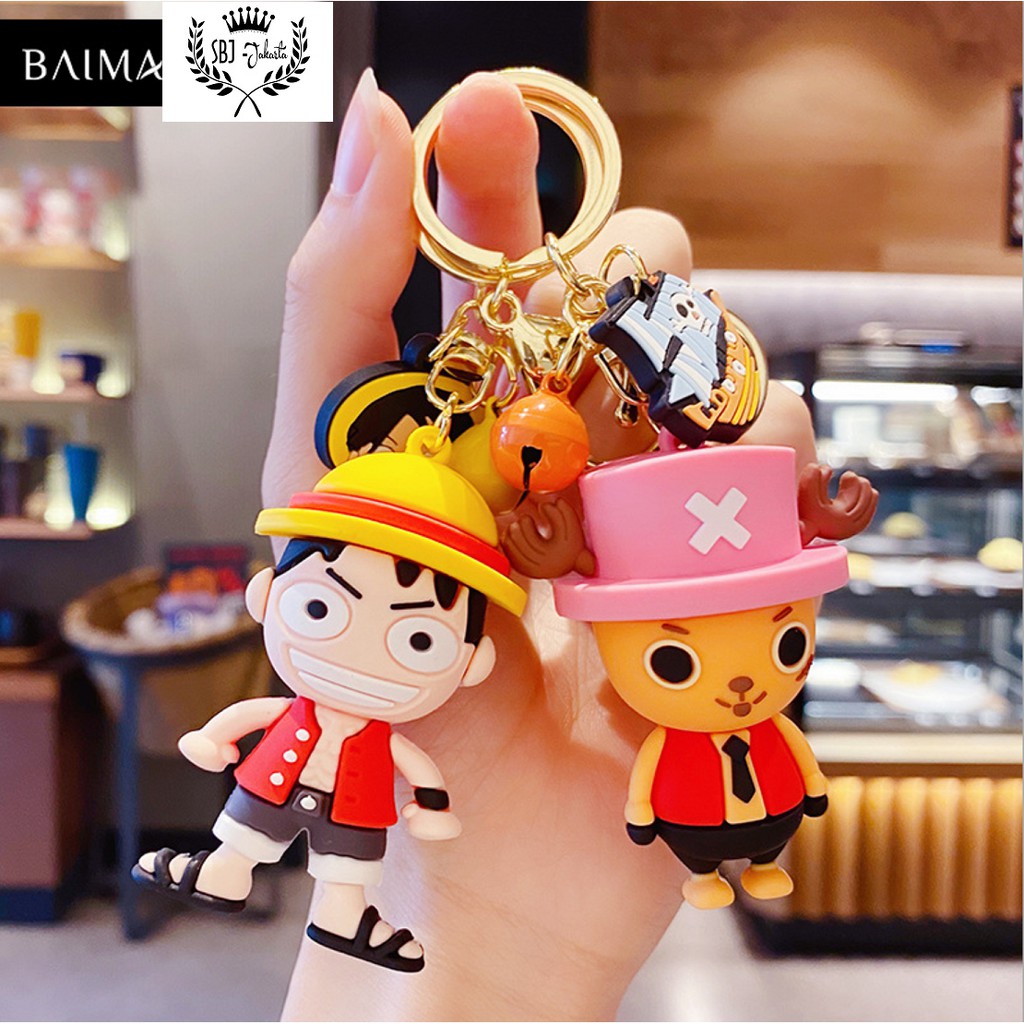 Gantungan kunci aksesoris Tas One Piece keychain karakter One Piece