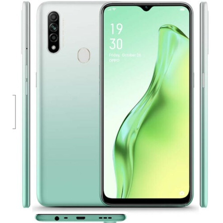 HP OPPO A31 RAM 4/128GB layar tetesan air Murah 4G LTE Smartphone(12 MONTH Garansi Toko)-128G-WHITE