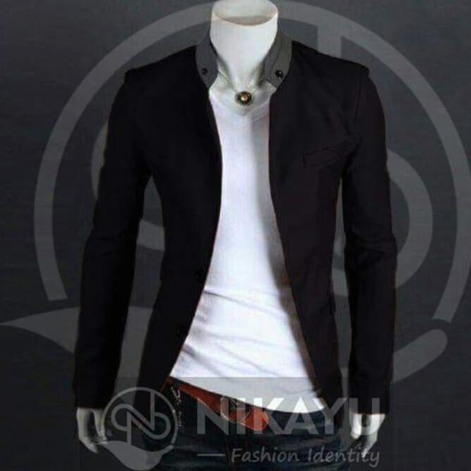 BLACK COCO - Blazer Jas Casual Koko Jasko Model baru Pria Cowok Gaul AP220