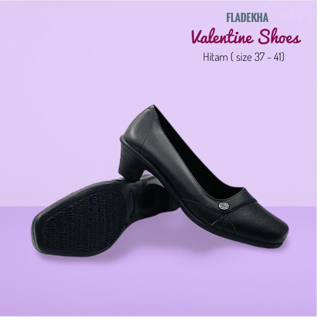 SEPATU PANTOFEL HITAM CEWEK/ SEPATU WANITA TINGGI HAK 5CM DAN 7CM / SEPATU FORMAL WANITA VALENTINE