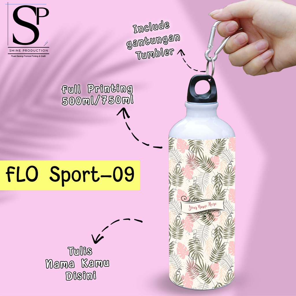 Tumbler Bunga Botol Minum Sport Motif Bunga