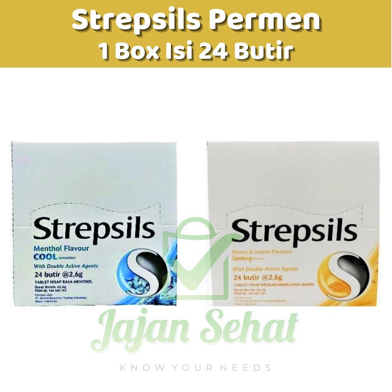 Strepsils Permen 1 Box Isi 24 Butir