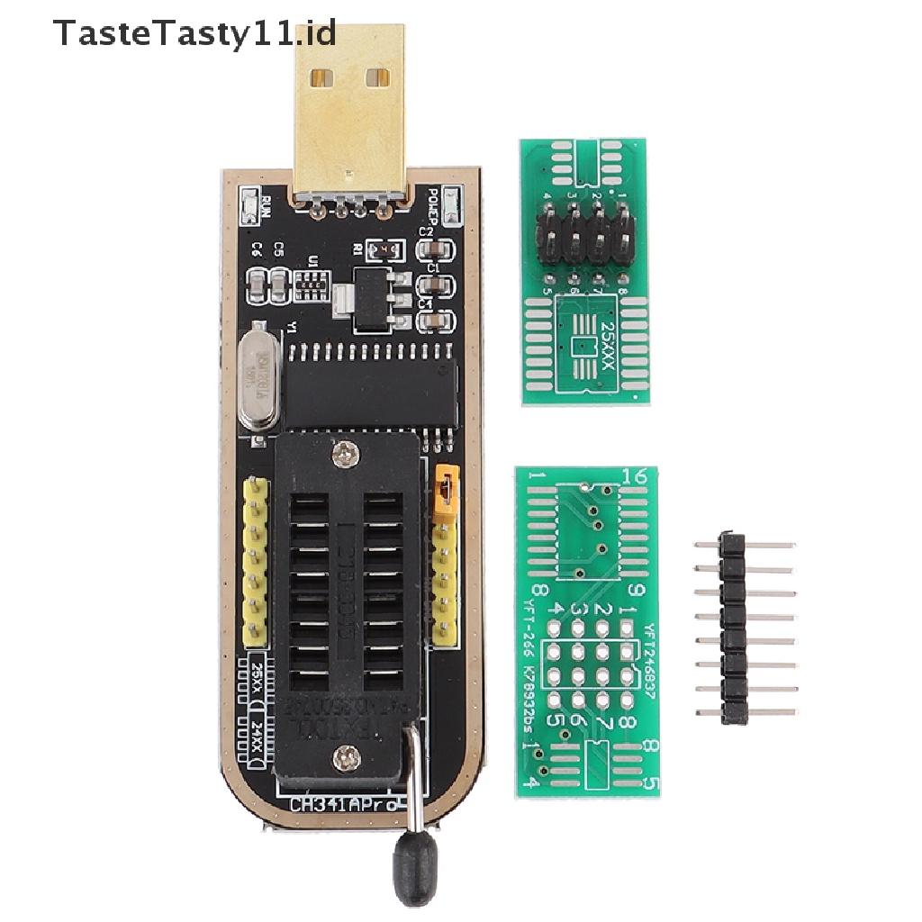 Ch341A 24 25 Series Eeprom Flash Bios Usb Programmer Modul + Soic8 Test Clip Id