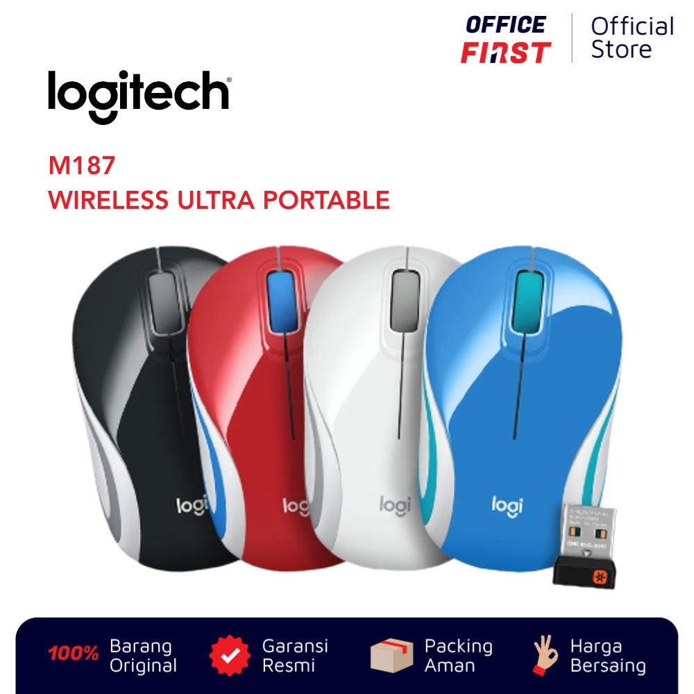 Logitech M187 Mini Wireless Ultra Portable Mouse / USB Receiver M 187