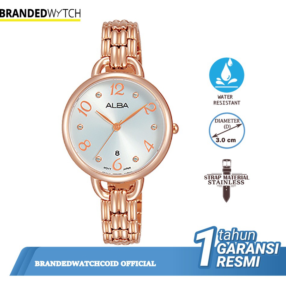 Jam Tangan Alba Original Wanita AH7Q36X1 Diameter 3,0 cm