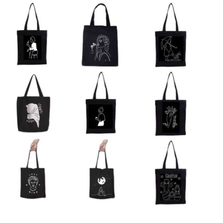 MORMON - Totebag Tas Wanita Tote Bag  Sekkya Perekat Custom Tas Tote kpop murah motif Bahan Kanvas