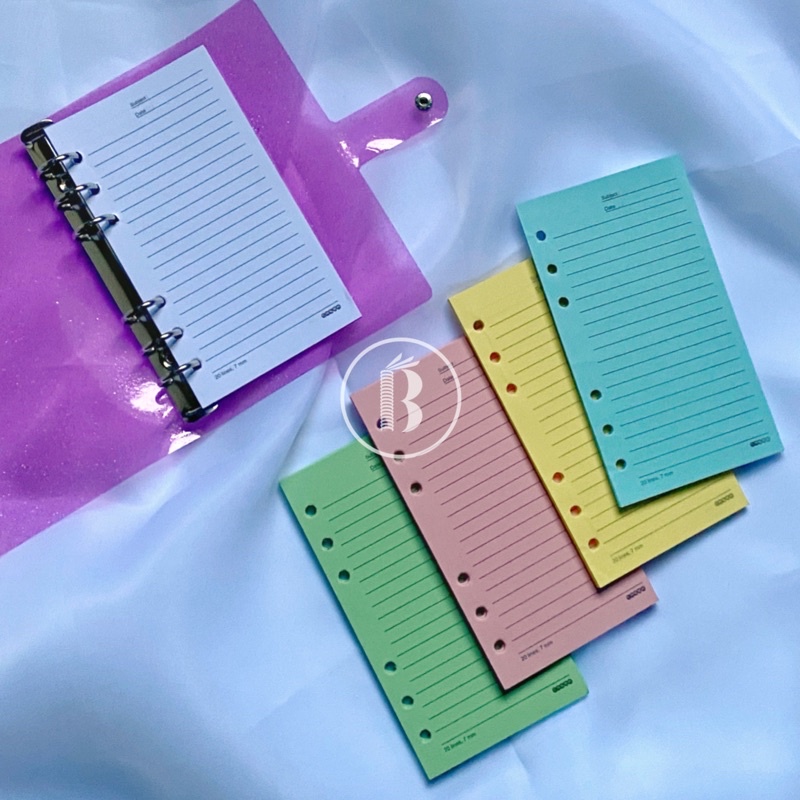 

Bindermu Kertas File Loose leaf Isi Ulang A6 6ring 6 holes for Binder Multiring READY
