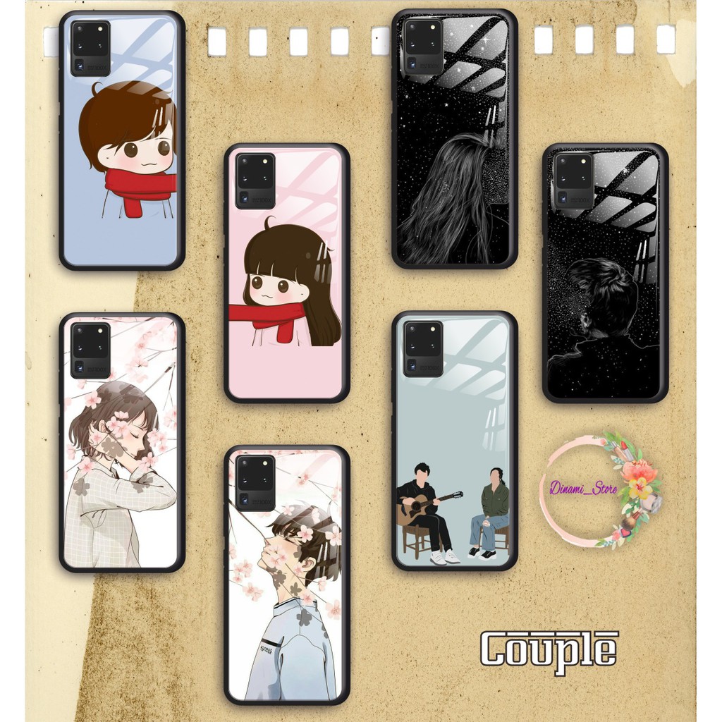 back case glass COUPLE oppo vivo samsung iphone realme all type DST1278