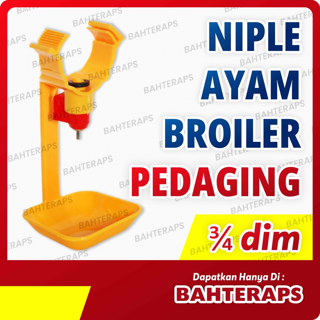 Nipel Niple Nipple Drip Cup Ayam Broiler Pedaging 3/4 Dim