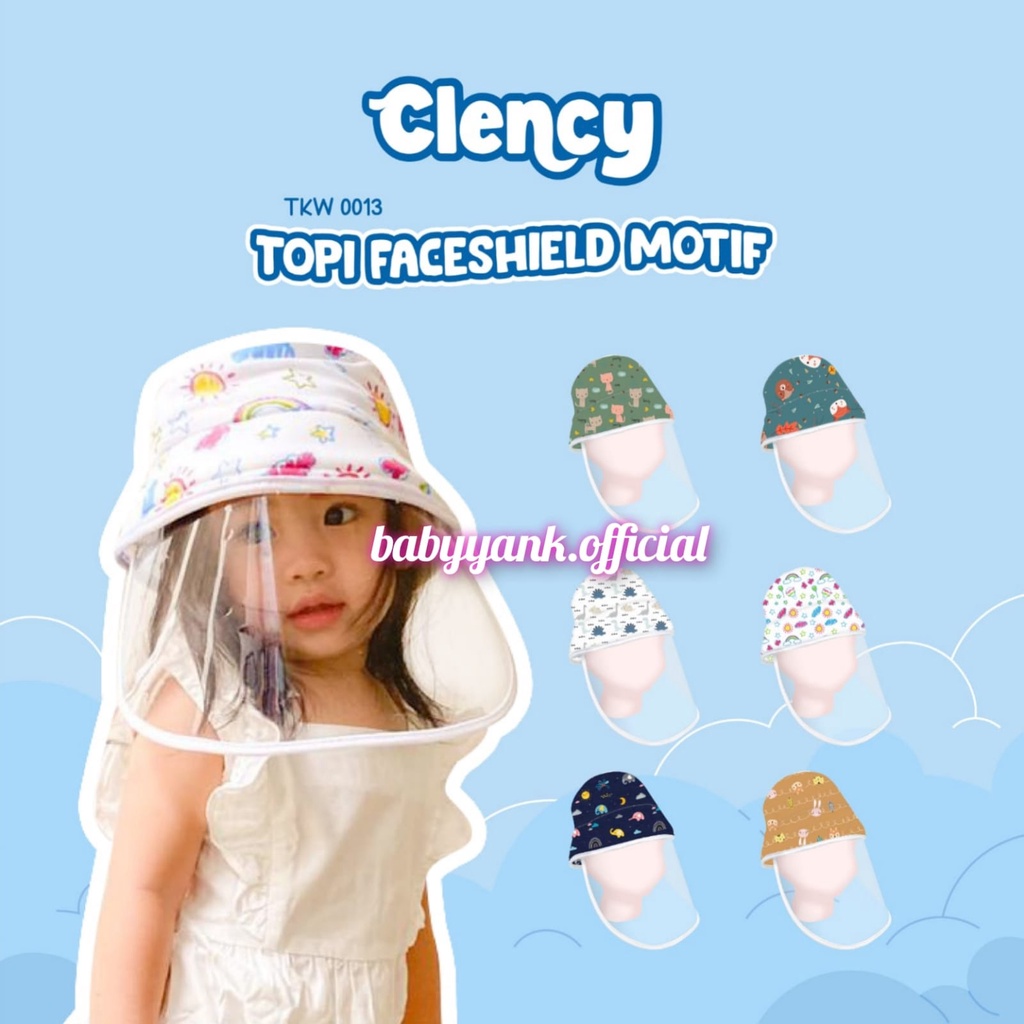 ♥BabyYank♥ CLENCY TOPI CORONA FACE SHIELD ANAK 3TH - 5TH - TOPI PELINDUNG DARI DROPLET DEBU VIRUS TKW0013