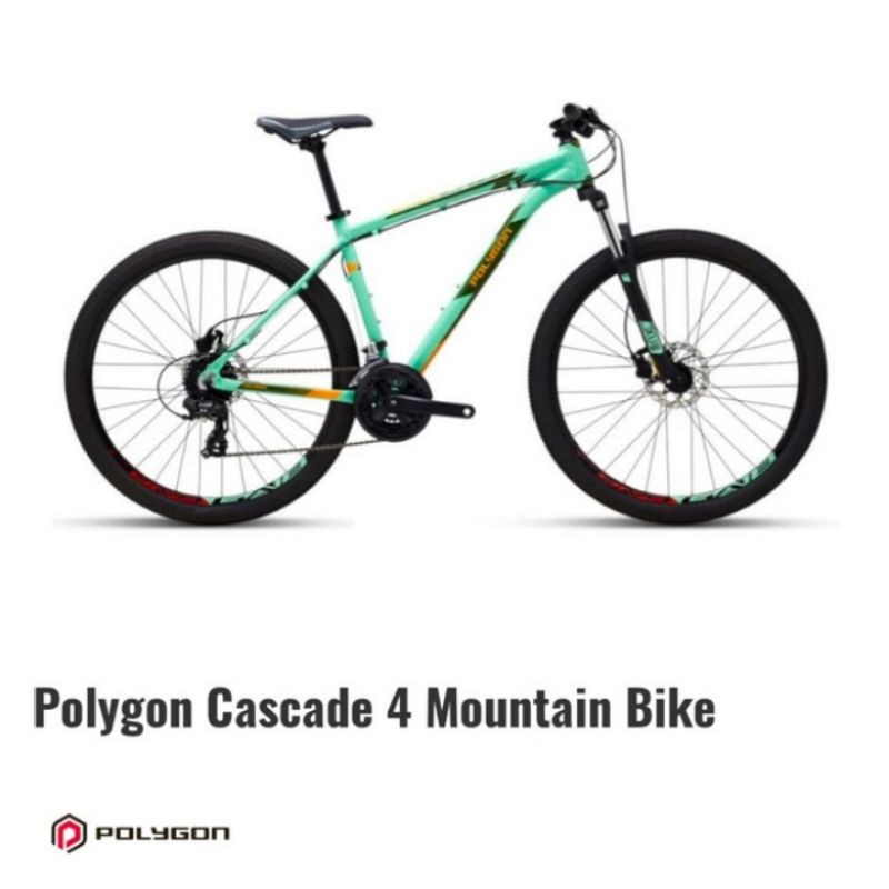 New Sepeda Gunung MTB Polygon Cascade 4 Ukuran 27.5 Alloy Cakram Hydraulic 3 X 8 Speed Original