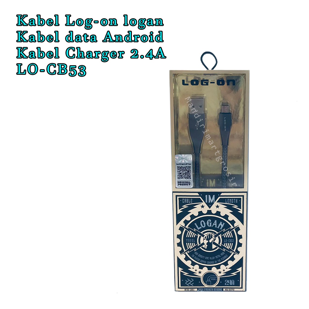 Kabel Log-on logan * Kabel data Android * Kabel Charger * 2.4A * LO-CB53