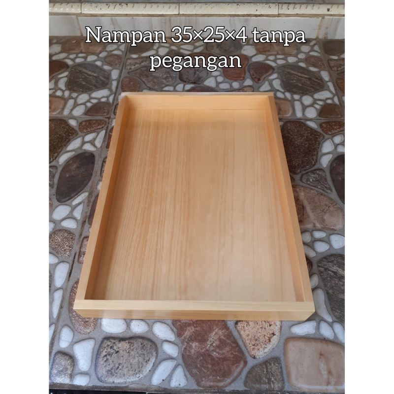 Baki Kayu Pinus/ Nampan Kayu/Tray kayu/ Baki Kayu serbaguna uk 35x25cm