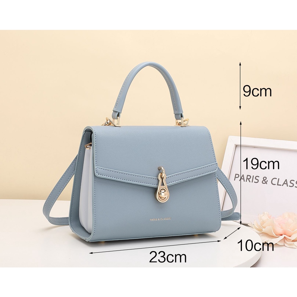 Paris Classic Tas Wanita Fashion Import Branded Original Top Handle Bag Tas Hand Bag Jinjing Wanita Tas Selempang Wanita (PC3608)